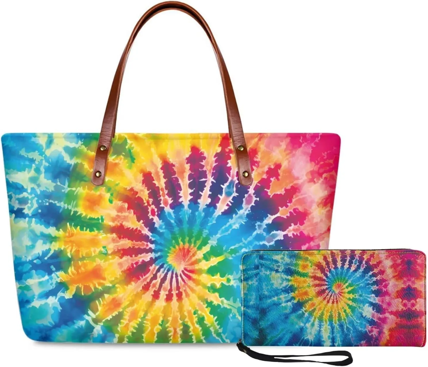 Shoulder Bag and Wallet Set for Women Tote Bag 2 Pack Handbag and Wallet Set Clutch Wallet and Purse Set for Work