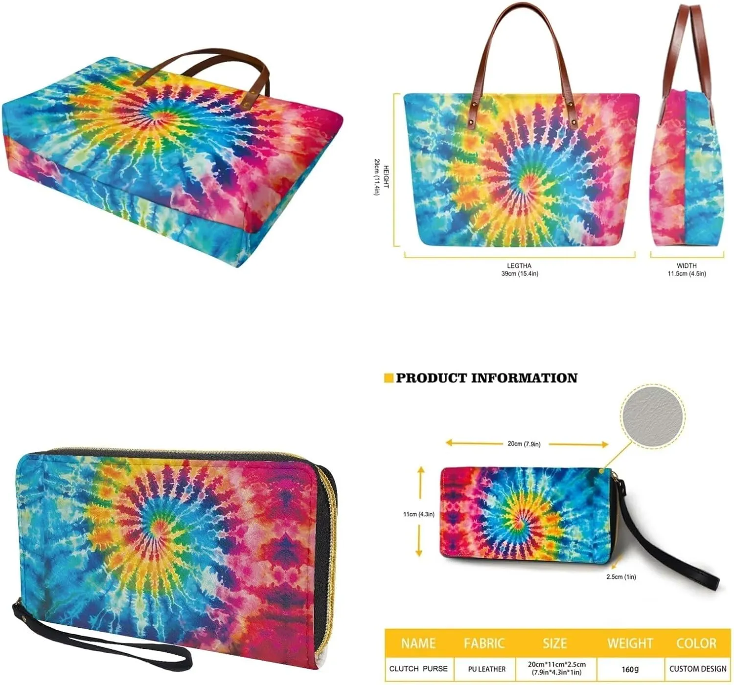 Shoulder Bag and Wallet Set for Women Tote Bag 2 Pack Handbag and Wallet Set Clutch Wallet and Purse Set for Work