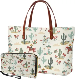 Shoulder Bag and Wallet Set for Women Tote Bag 2 Pack Handbag and Wallet Set Clutch Wallet and Purse Set for Work