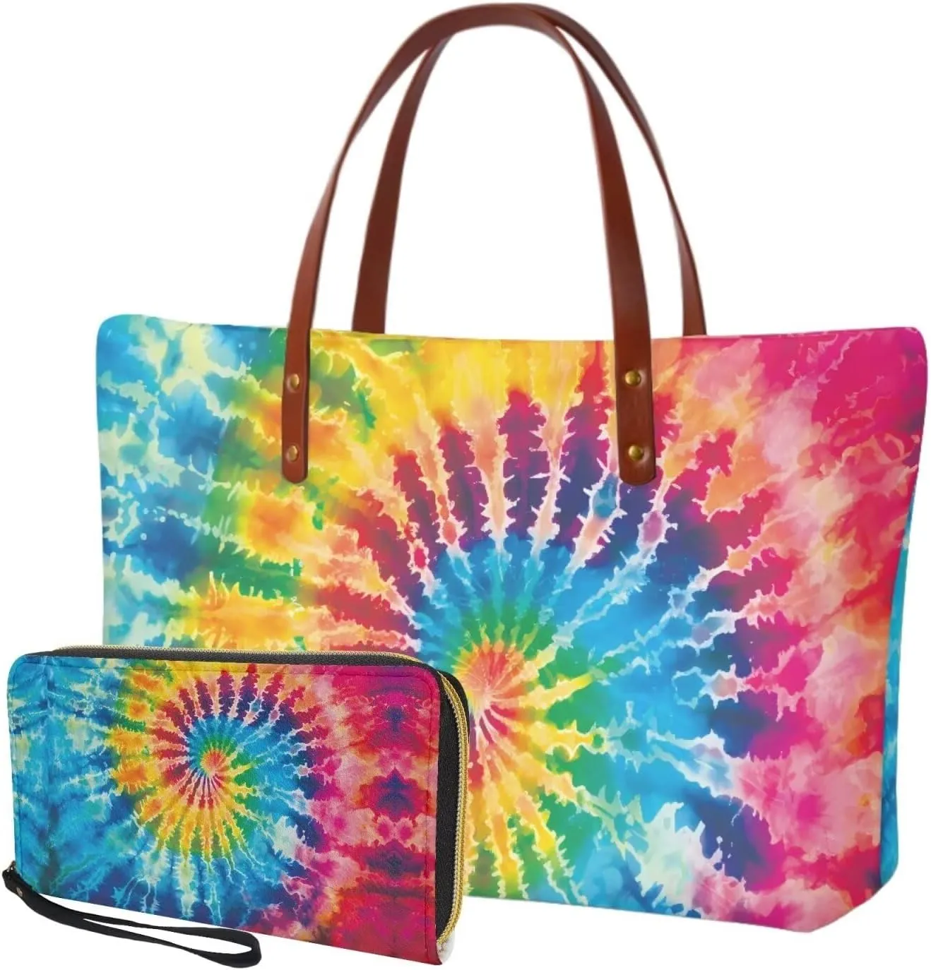 Shoulder Bag and Wallet Set for Women Tote Bag 2 Pack Handbag and Wallet Set Clutch Wallet and Purse Set for Work