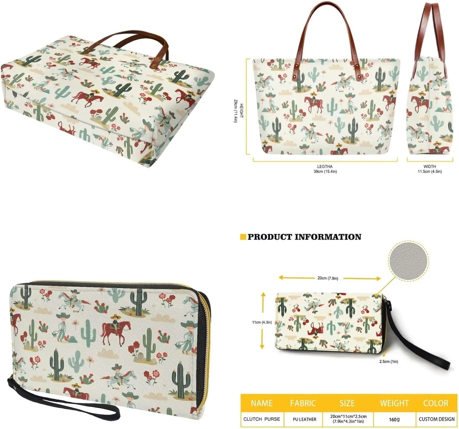 Shoulder Bag and Wallet Set for Women Tote Bag 2 Pack Handbag and Wallet Set Clutch Wallet and Purse Set for Work