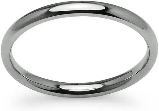 SILVERLINE JEWELRY High Polished 2mm Stainless Steel Comfort Fit Wedding Band Ring Full & Half Sizes 5-14 | Silver Yellow Rose Blue Black MultiColor Tones