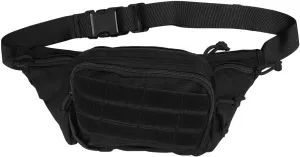 Sports Waist Bag Lightweight Large Capacity Easy To Carry Chest Belt Traveling Running Hiking Cycling Nylon (Black)