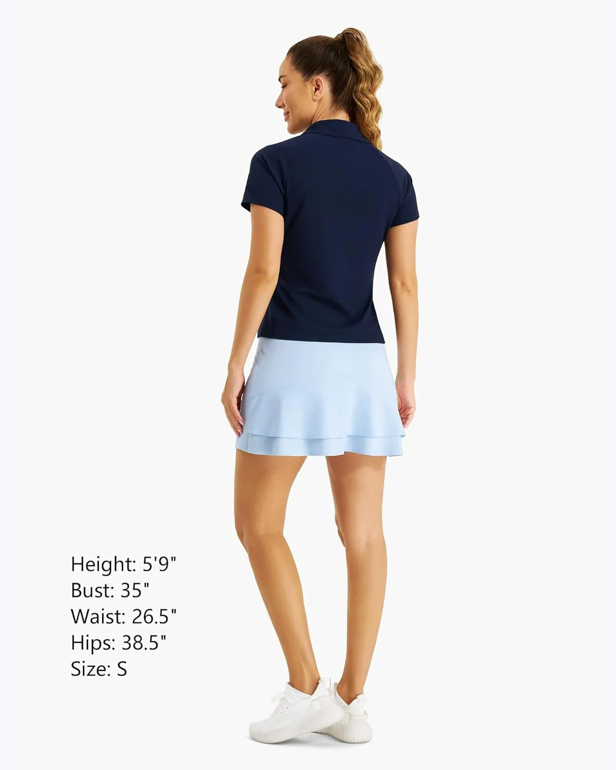 Stelle Women Tennis Skirt Athletic Skort High Waisted Golf Inner Shorts with Pockets Running Sports Pickleball