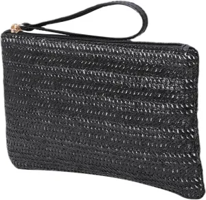 Straw Clutch Bag Women Storage Bag Small Coin Purse Palm Size Trendy Easy to Carry