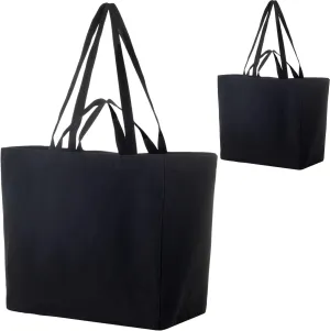 Sturdy Canvas Tote Bag -15" X 14.5" X 8" Large Grocery Shopping Beach Big Reusable Totes Bags