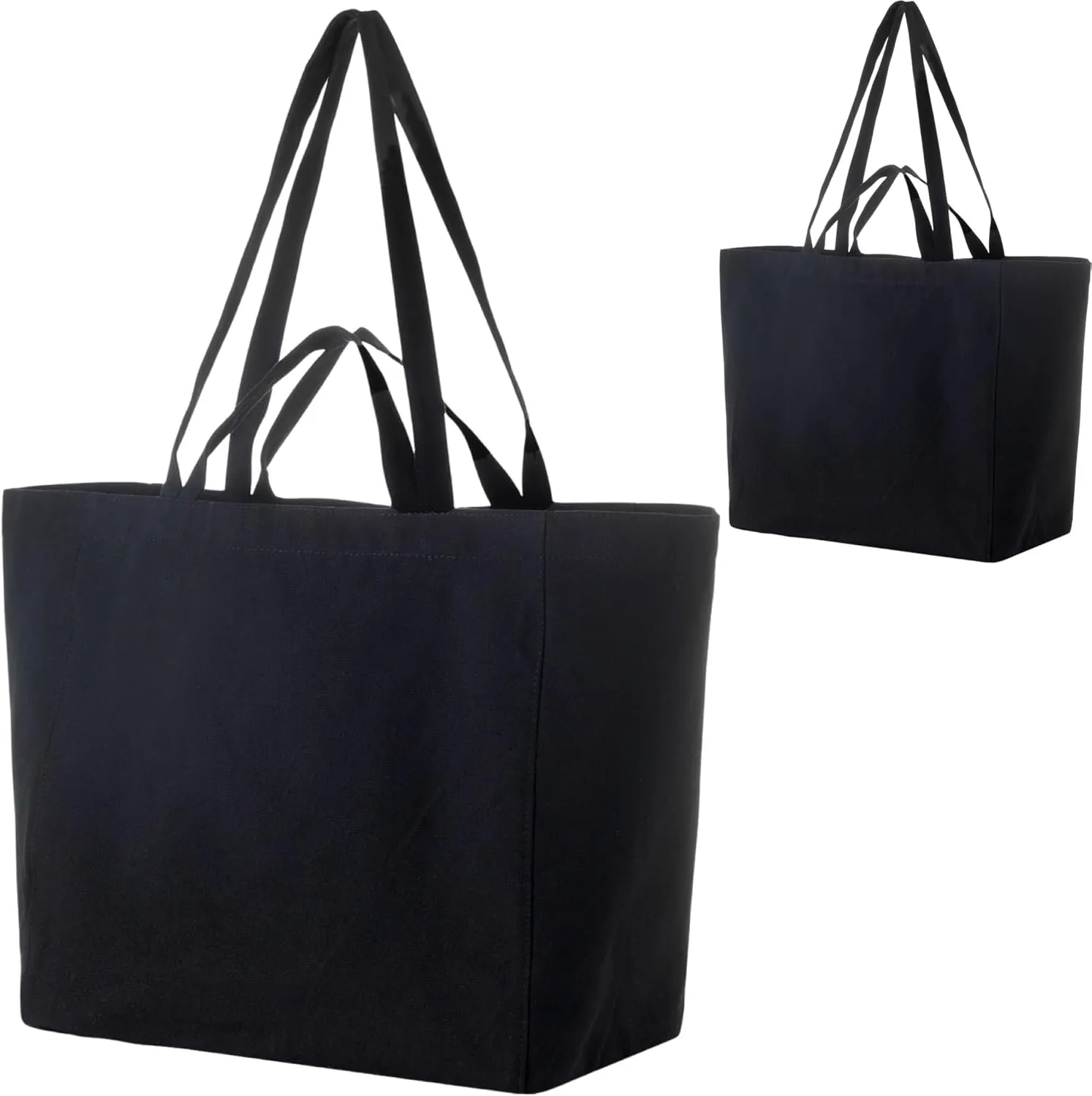 Sturdy Canvas Tote Bag -15" X 14.5" X 8" Large Grocery Shopping Beach Big Reusable Totes Bags