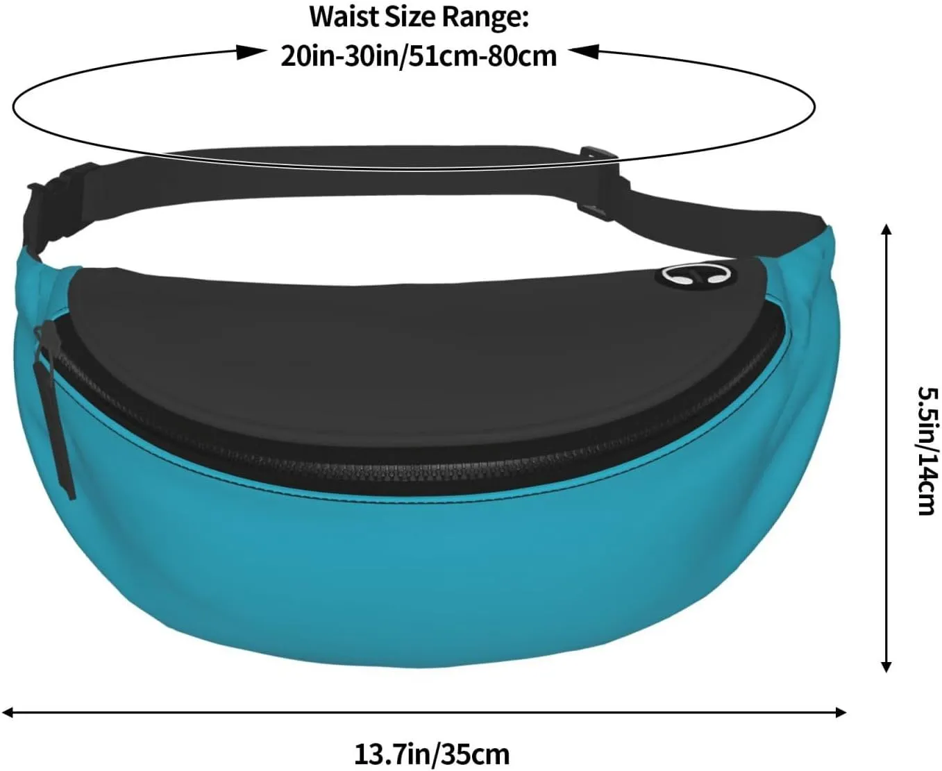 Stylish 3d Turquoisegreen Bumbags Waist Fanny Pack For Women Ladies Men Lightweight Bum Bag With Zip Pockets Adjustable Belt For Dog Walking Running Cycling Hiking Outdoor Sport