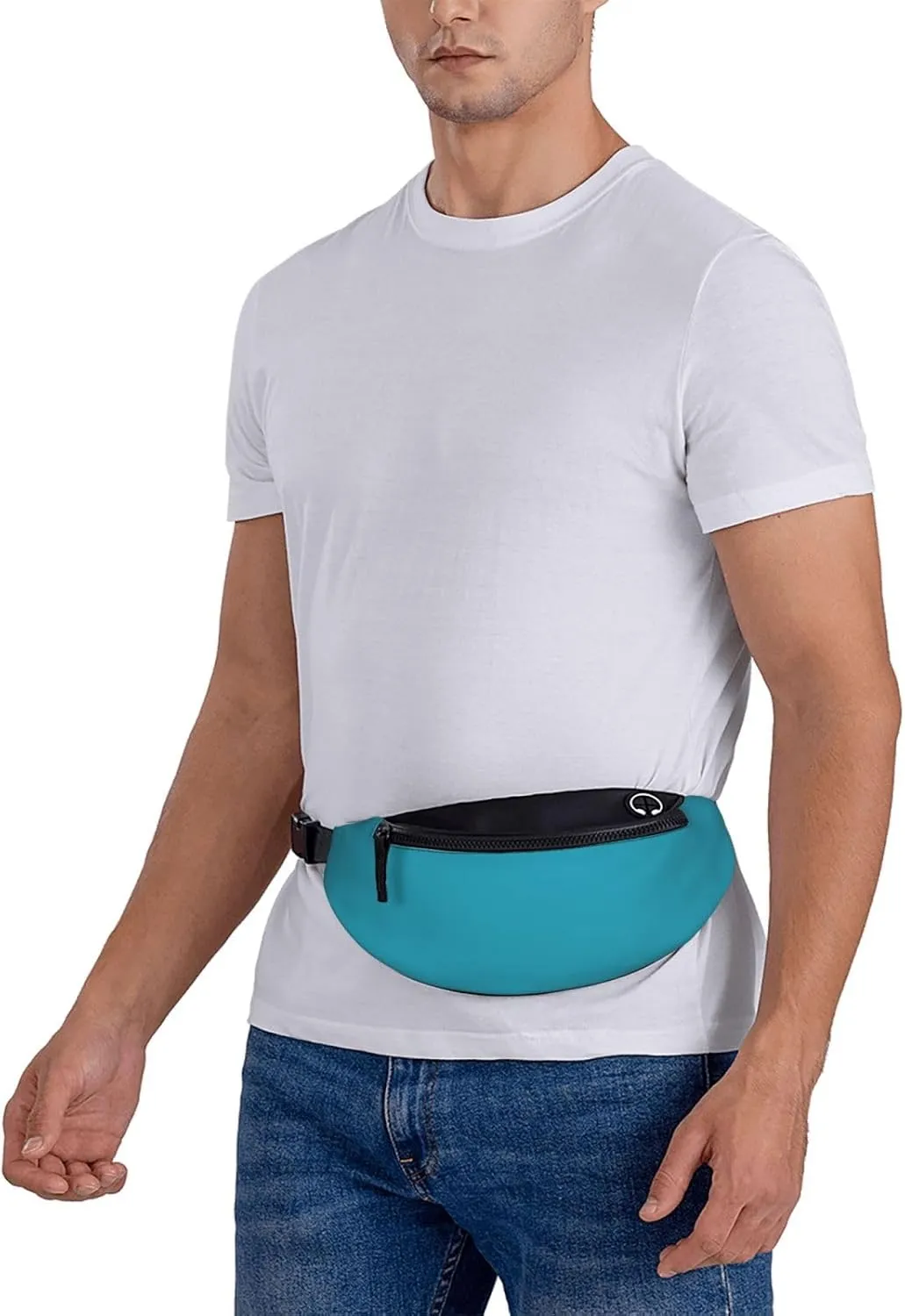 Stylish 3d Turquoisegreen Bumbags Waist Fanny Pack For Women Ladies Men Lightweight Bum Bag With Zip Pockets Adjustable Belt For Dog Walking Running Cycling Hiking Outdoor Sport