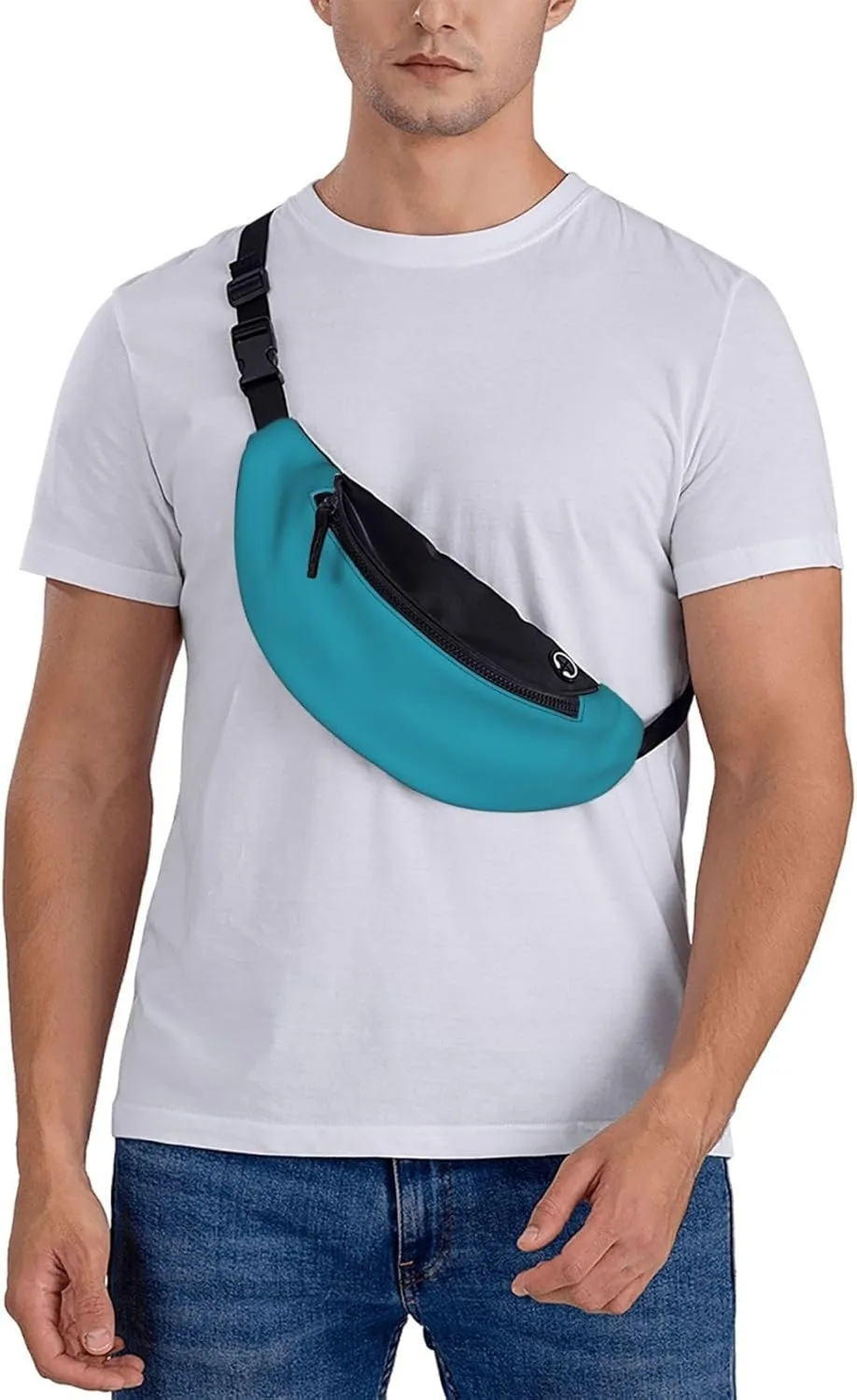 Stylish 3d Turquoisegreen Bumbags Waist Fanny Pack For Women Ladies Men Lightweight Bum Bag With Zip Pockets Adjustable Belt For Dog Walking Running Cycling Hiking Outdoor Sport