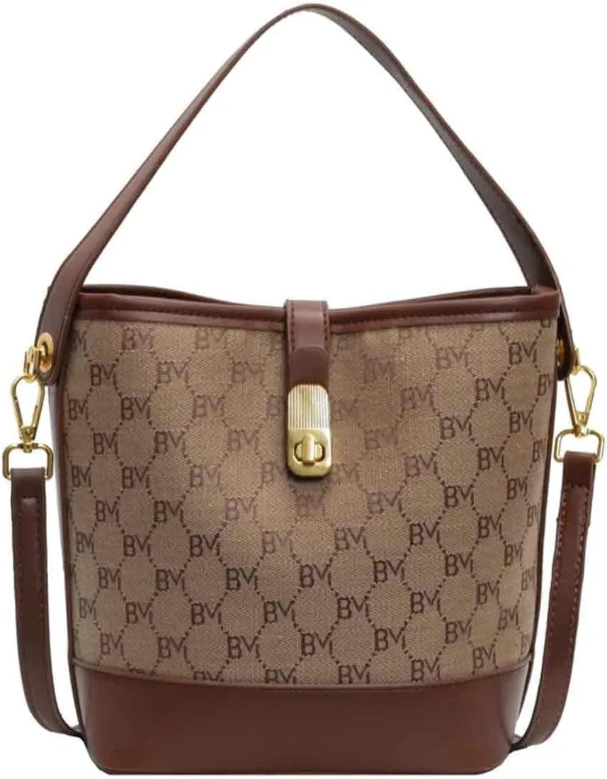 Stylish Large Capacity Bucket Bag for Women Shoulder Tote Bag Handheld Crossbody Purse Perfect for Everyday Use Fashionable and Trendy Old Money Design