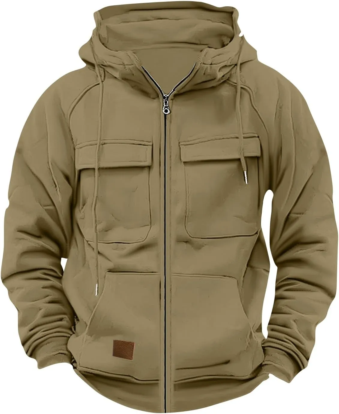 Tactical Sweatshirts for Men Quarter Zip Hoodie Retro Western Drawstring Long Sleeve Sweatshirt Hoodie