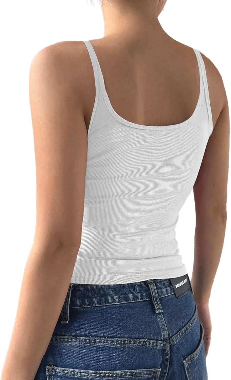 Tank Tops for Women, Spaghetti Strap Tank Top, Scoop Neck Ribbed Tank Tops, Summer Camisole Going Out Tops Shirt