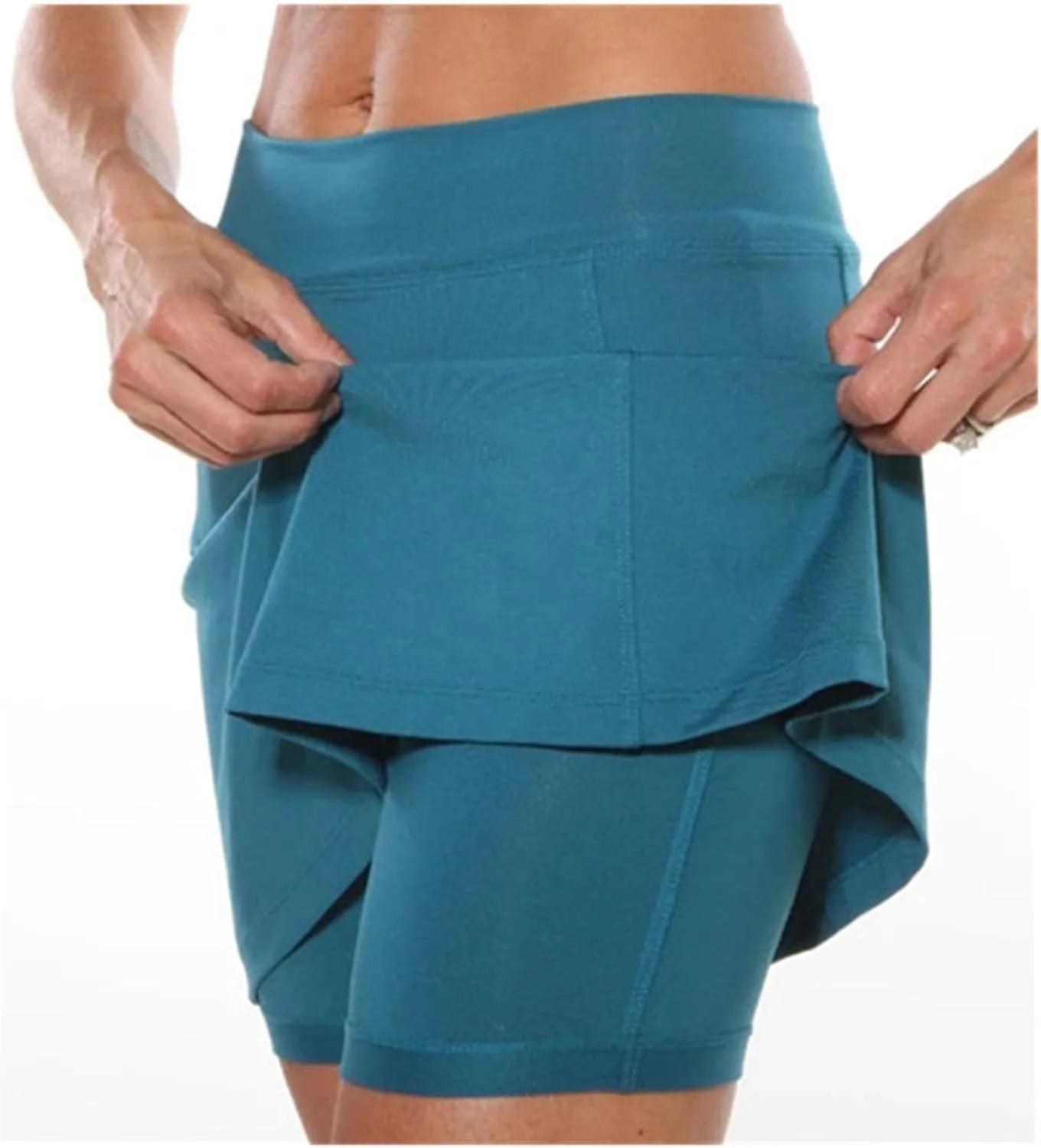 Tennis Skirt for Women with Pockets Shorts Elastic High Waisted Athletic Golf Skorts Running Workout Skirts 2 in 1
