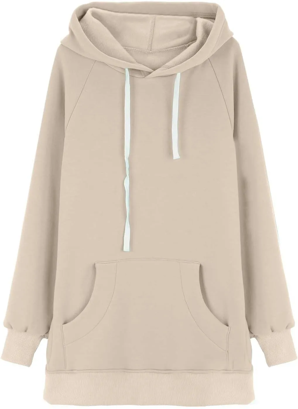 The Warmys Oversized Hoodie Dress, Sherpa Lined Long Sleeve Split Hem Valentines Day Pullover Sweatshirts with Pocket