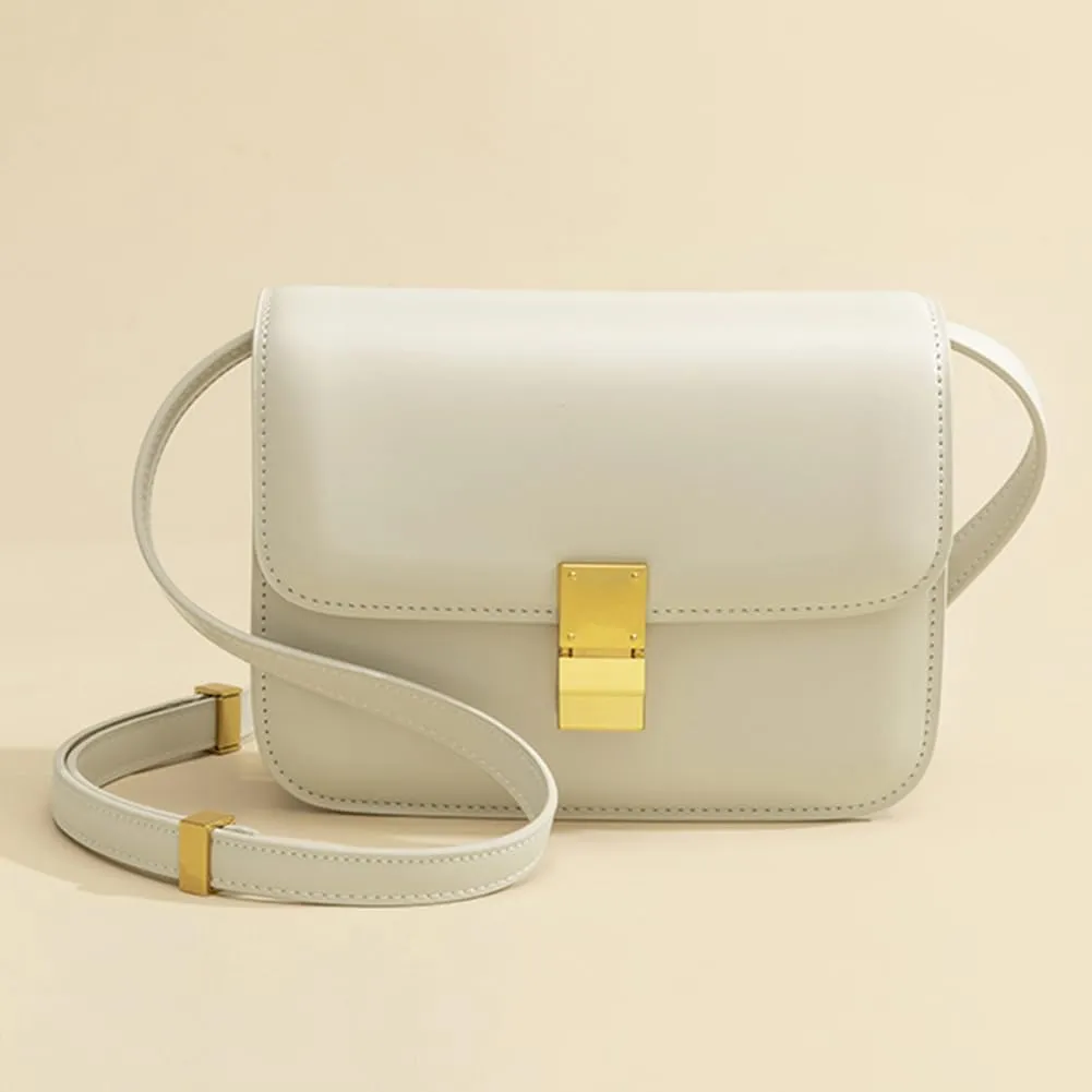 Trendy Square Shoulder Bags, Small Crossbody Purses for Women PU Leather Satchel Handbag Adjustable Strap