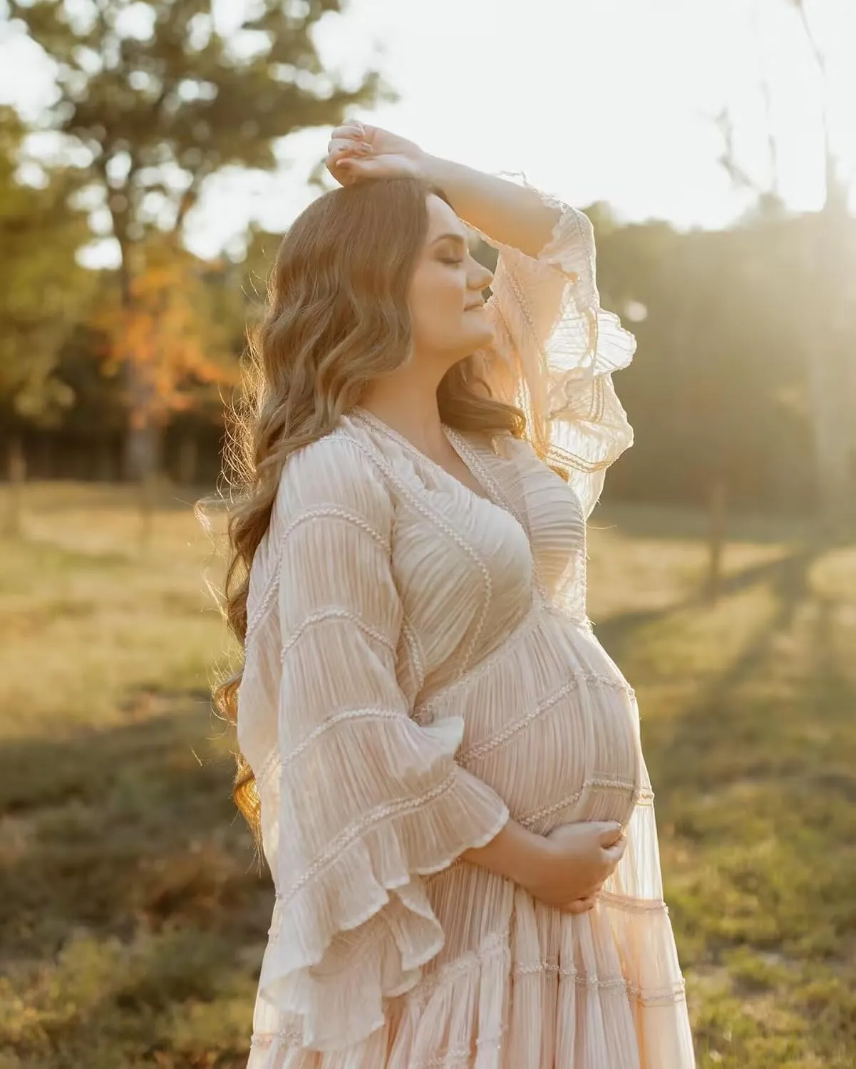 Tulle Maternity Dresses for Photoshoot Boho Off Shoulder Robes Bridal Lingerie Baby Shower Pregnancy Gowns