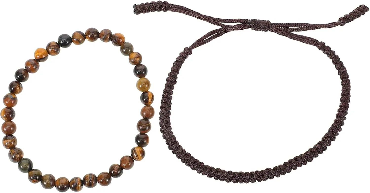 Unique Bracelet Stone Beads Men's Women's Fashion Wristband Elastic Rope for Her