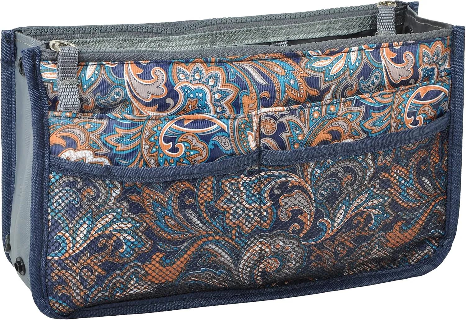 Vercord Purse Organizer Insert for Handbags Bag Organizers Inside Tote Pocketbook Women Nurse Nylon 13 Pockets Splash Wave Small