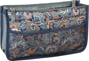 Vercord Purse Organizer Insert for Handbags Bag Organizers Inside Tote Pocketbook Women Nurse Nylon 13 Pockets Splash Wave Small