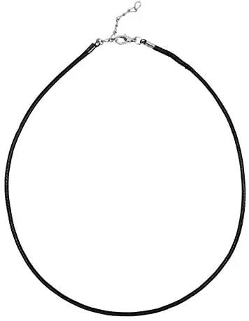 Wax Cord Necklaces with Clasp, Bulk Necklace Rope String for Jewelry Making; 100 PCs; by Mandala Crafts
