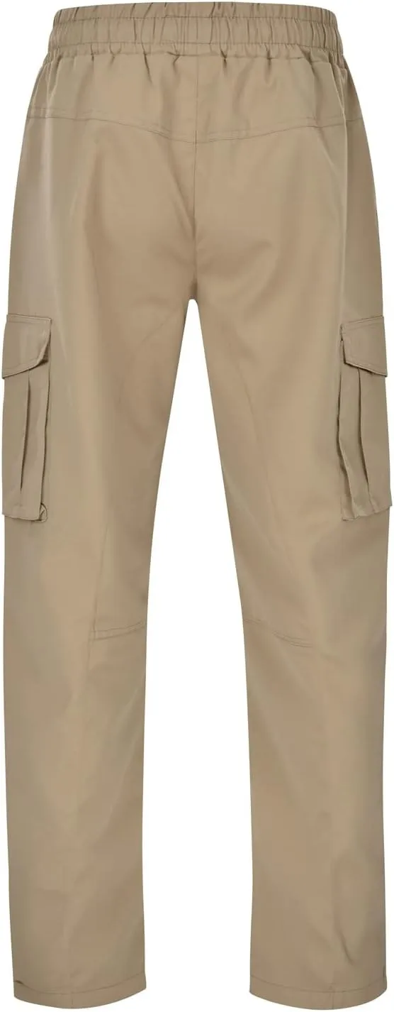 Weatherproof Men's Pants Mens Casual Elastic Drawstring Cargo Pants Lightweight Relaxed Fit Cotton Workout Sweatpants