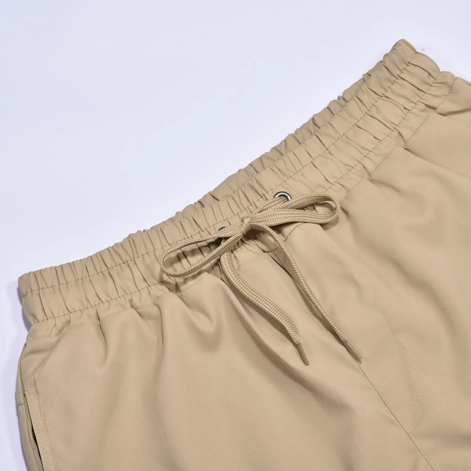 Weatherproof Men's Pants Mens Casual Elastic Drawstring Cargo Pants Lightweight Relaxed Fit Cotton Workout Sweatpants