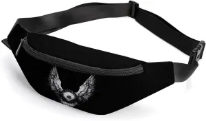 Weirdcore Halloween Eyeball Wings Fanny Pack Crossbody Bag Waist Pack Chest Bag Sling Backpack for Enjoy Sports Workout Traveling Running