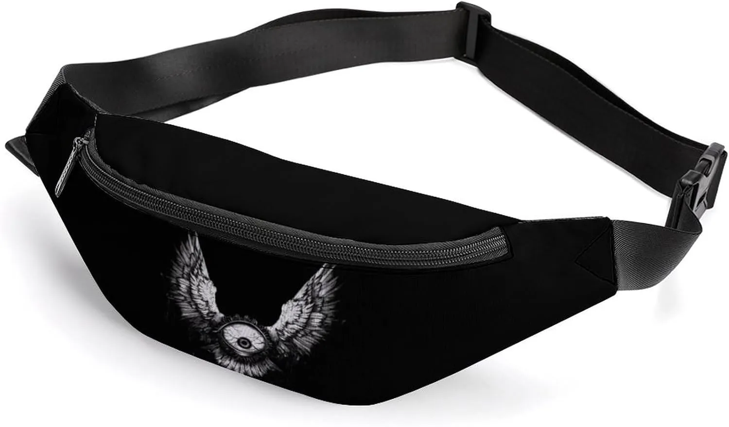 Weirdcore Halloween Eyeball Wings Fanny Pack Crossbody Bag Waist Pack Chest Bag Sling Backpack for Enjoy Sports Workout Traveling Running