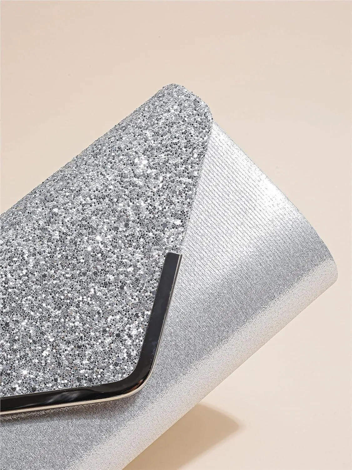 Women Evening Envelope Handbag Prom Sequin Clutch Purse Chain Shoulder Cross Body Bag For Party