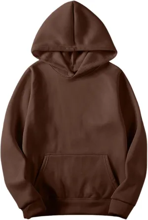 Women Men Basic Hoodies Unisex Oversized Fleece Sweatshirt Casual Long Sleeve Pullover Plain Sweater Fall Outfits