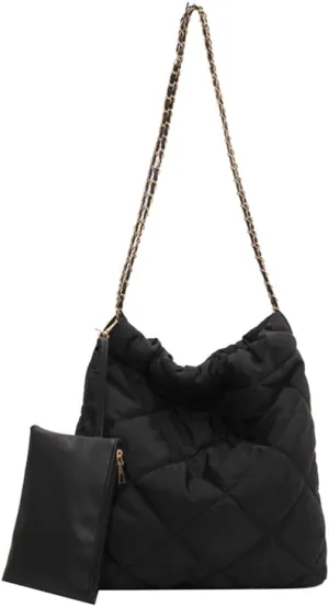 Women Quilted Bags Lar ity Litweit Crossbody Bag Puffer Tote Bag Trendy Y2k Hobo Bag