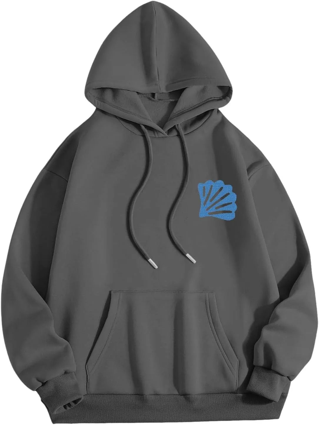 Women Y2k Graphic Hoodies Cute Preppy Embroidery Hibiscus Hoodie Flower Pullover Oversized Sweatshirts Teen Clothes