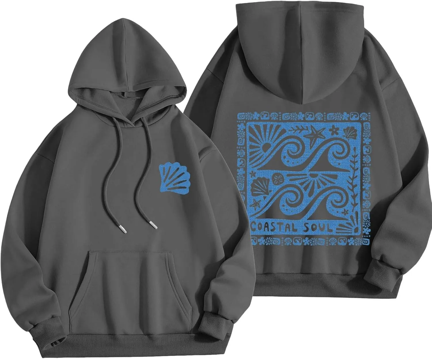 Women Y2k Graphic Hoodies Cute Preppy Embroidery Hibiscus Hoodie Flower Pullover Oversized Sweatshirts Teen Clothes