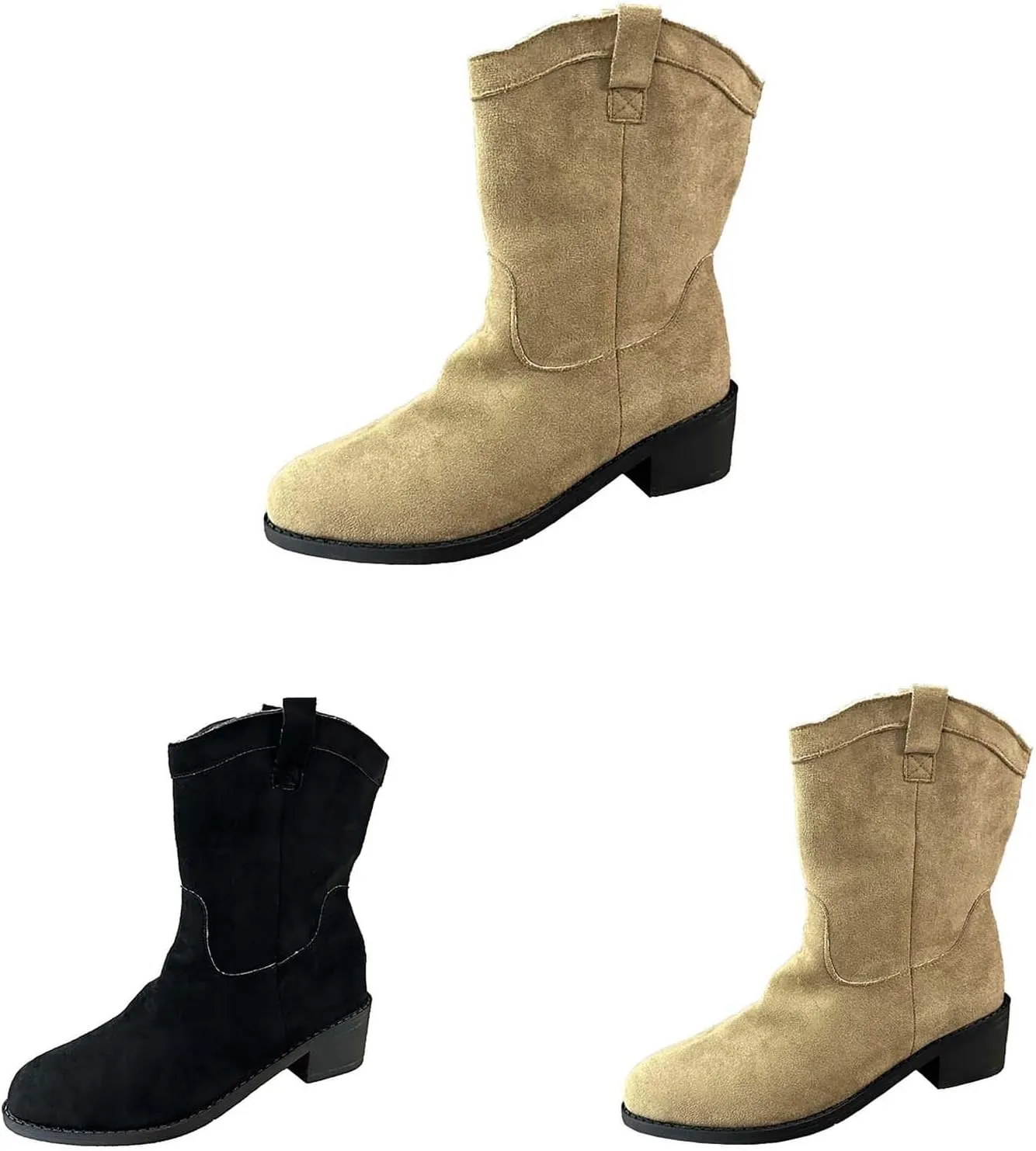 Womens Black Ankle Boots Country Boots Womens Work Boot Lady Boots for Women On Womens Flat Black Ankle Boots Ankle Bootie for Women Low Heel