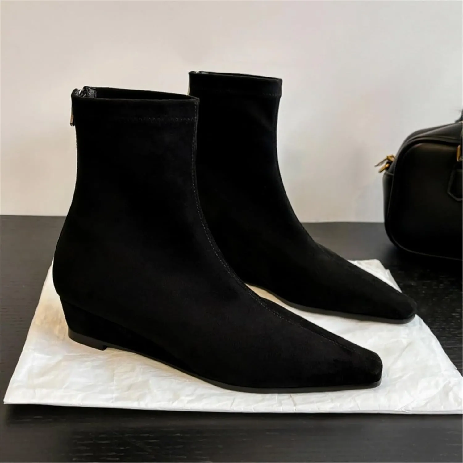 Womens Booties Low Heel Square Toe Ankle Boots Cowboy Boots for Women Mid Calf Womens Taupe Boots Womens Wide Width Booties and Ankle Boots Womens Wide Width Ankle Booties
