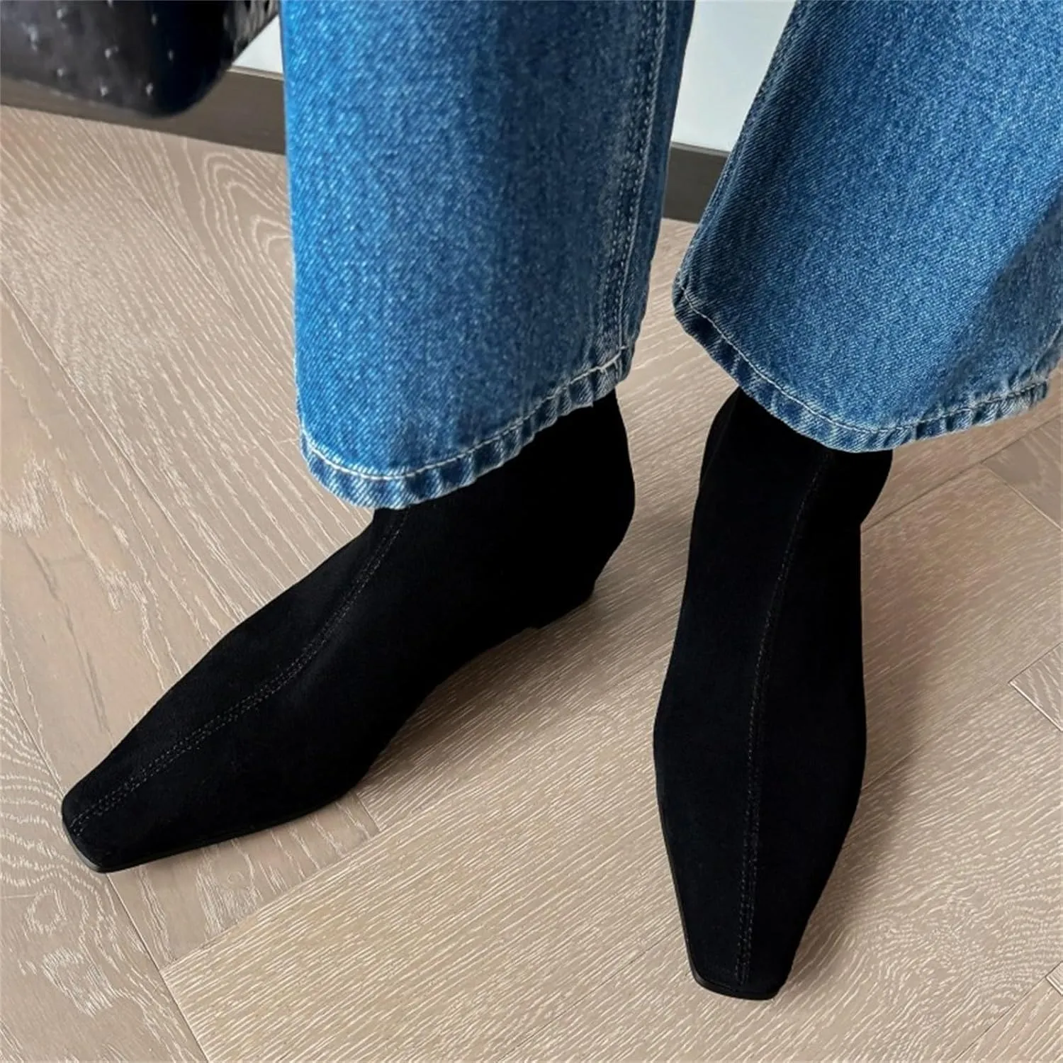 Womens Booties Low Heel Square Toe Ankle Boots Cowboy Boots for Women Mid Calf Womens Taupe Boots Womens Wide Width Booties and Ankle Boots Womens Wide Width Ankle Booties