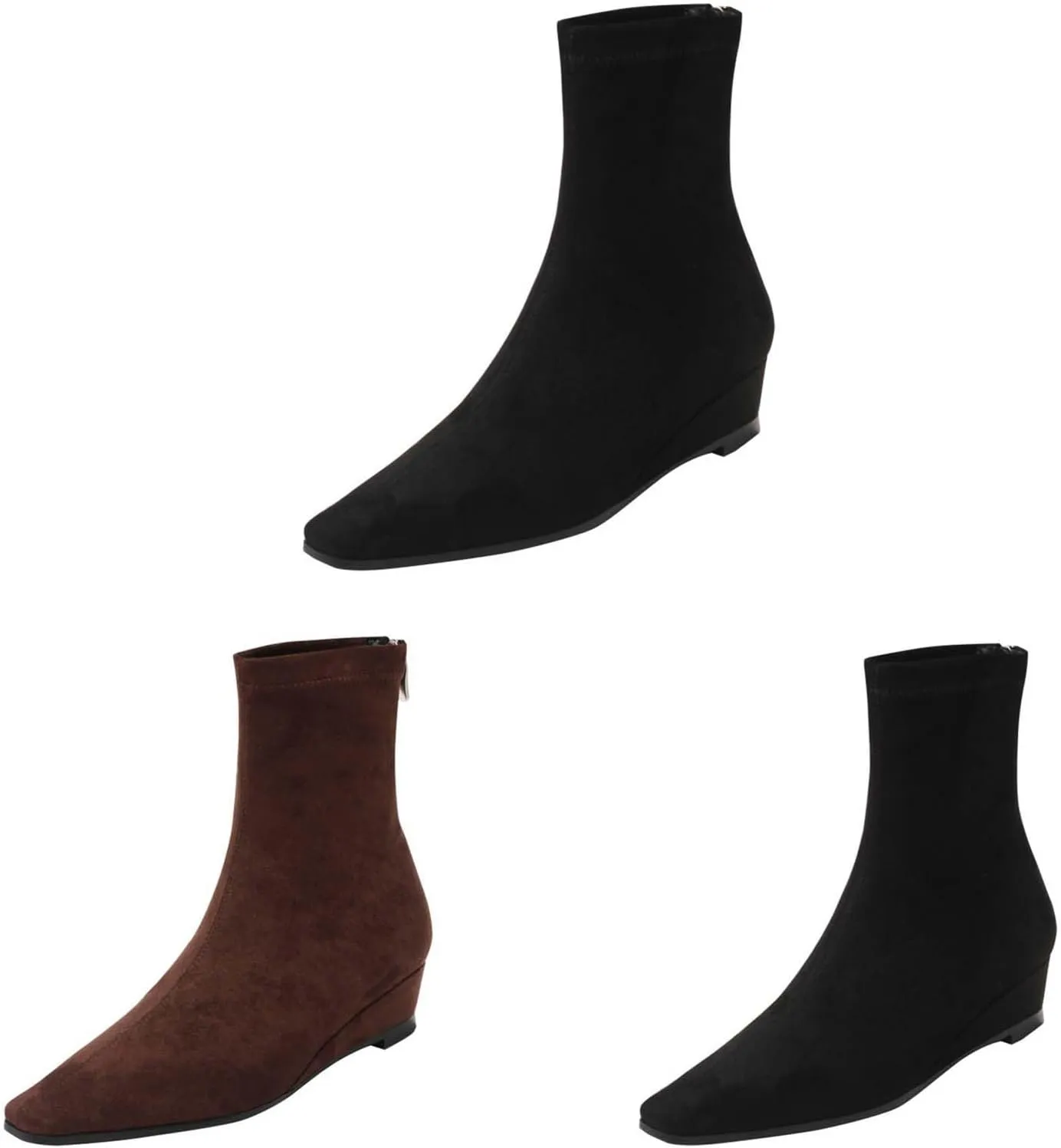 Womens Booties Low Heel Square Toe Ankle Boots Cowboy Boots for Women Mid Calf Womens Taupe Boots Womens Wide Width Booties and Ankle Boots Womens Wide Width Ankle Booties
