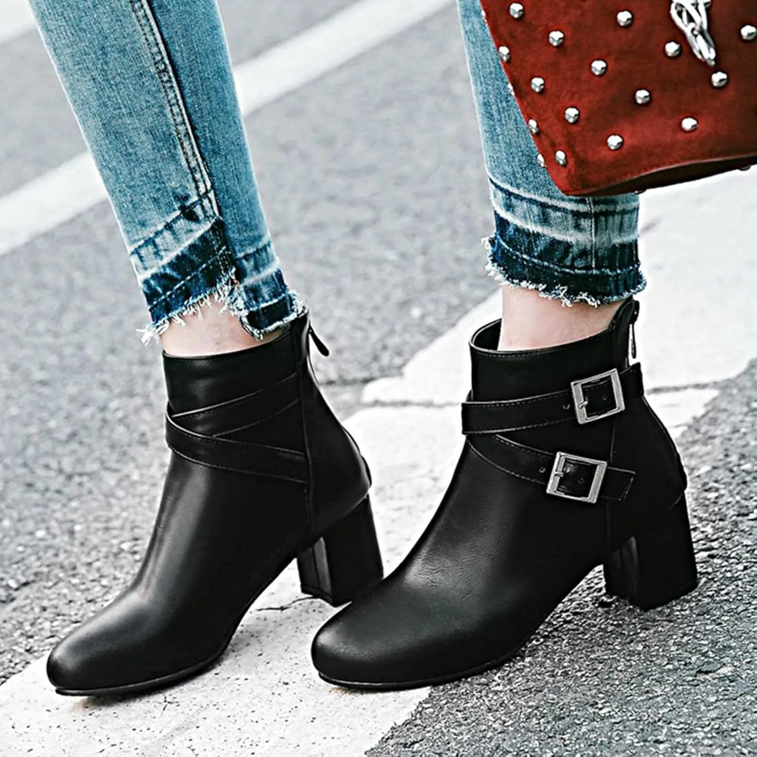 Womens Booties Low Heel Women Booties Ankle Olive Green Boots for Women Brown Dress for Women Womens Ankle Boots with Arch Support White Wide Width Ankle Booties Women
