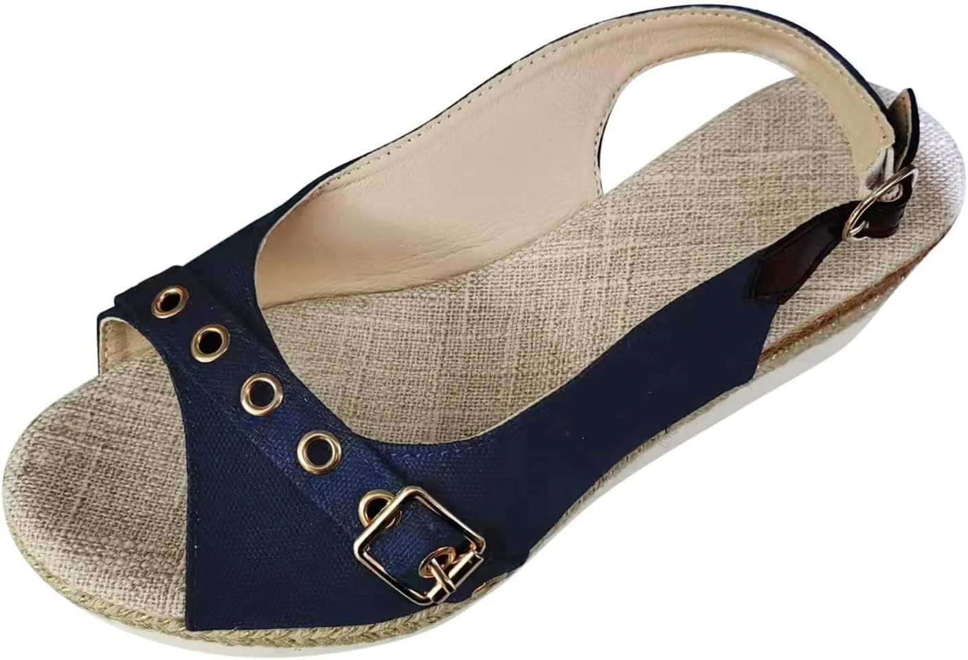Womens Orthopedic Wedge Sandals Arch Support Summer Espadrilles Slippers Open Toe Ankle Strap Platform Sandals