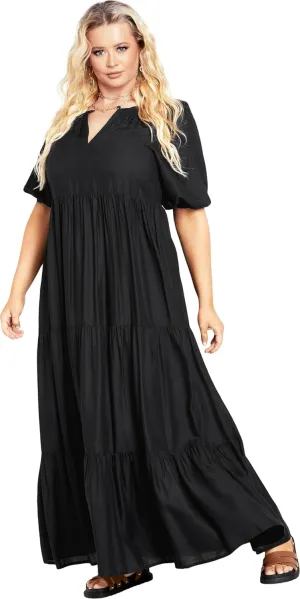 Women's Plus Size Marcie Tiered Maxi Dress