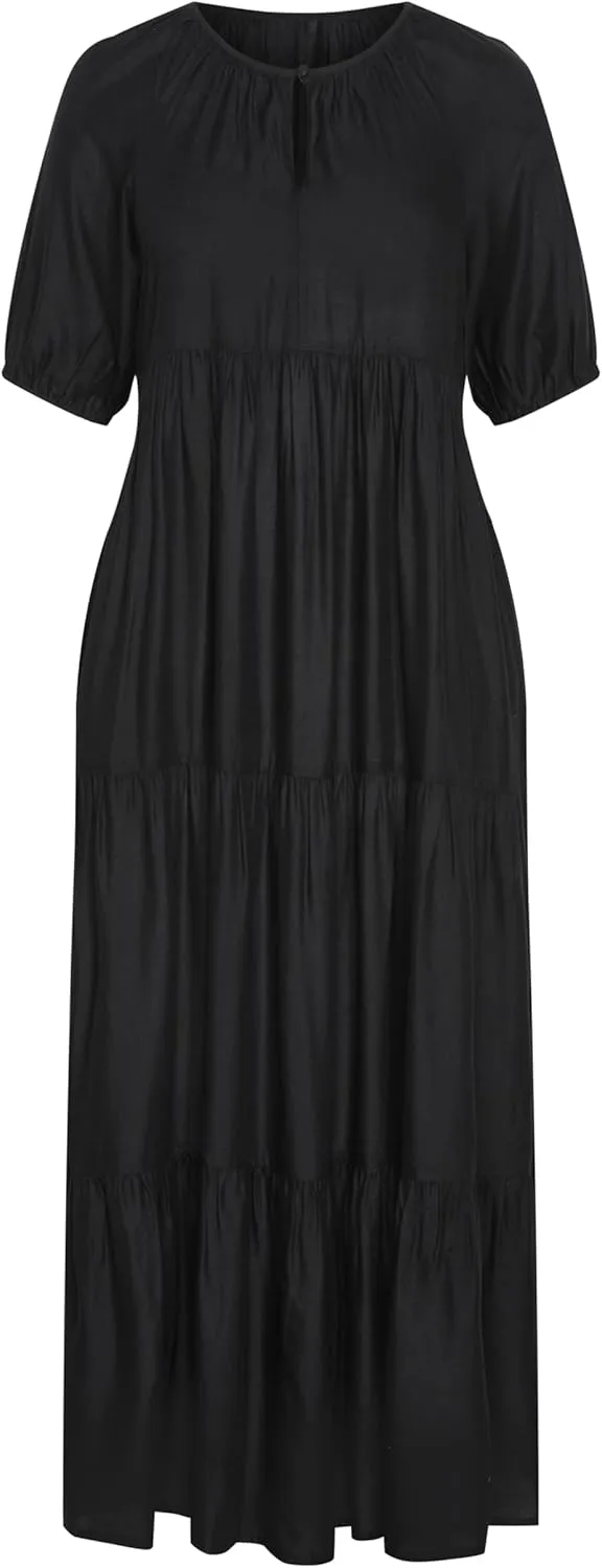 Women's Plus Size Marcie Tiered Maxi Dress