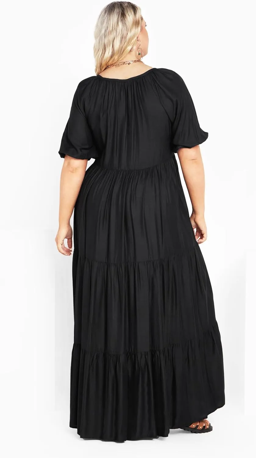 Women's Plus Size Marcie Tiered Maxi Dress