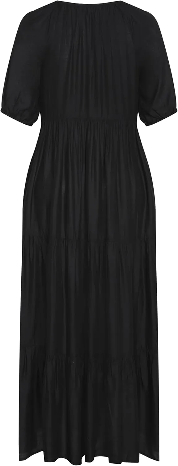 Women's Plus Size Marcie Tiered Maxi Dress