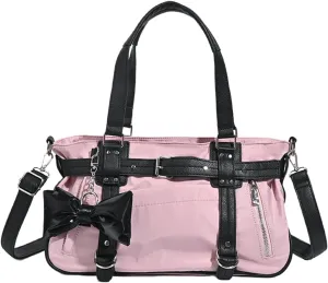 Womens Purses and Handbags Lolita Sweet Bow Shoulder Bags Y2K Hobo Handbag Casual Satchel Top-handle Bags