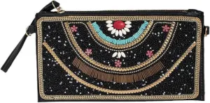XPONNI Sequin Beaded Purse Boho Clutch Purses Women Small Leather Crossbody Bags Y2k Summer Fashion Cute Beach Purse