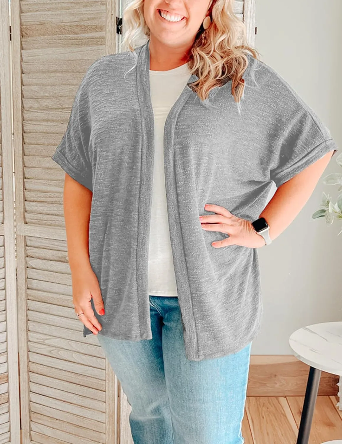 Yekaty Lightweight Cardigans for Women Casual Summer Short Sleeve Cardigan Open Front Beach Coverups 2025