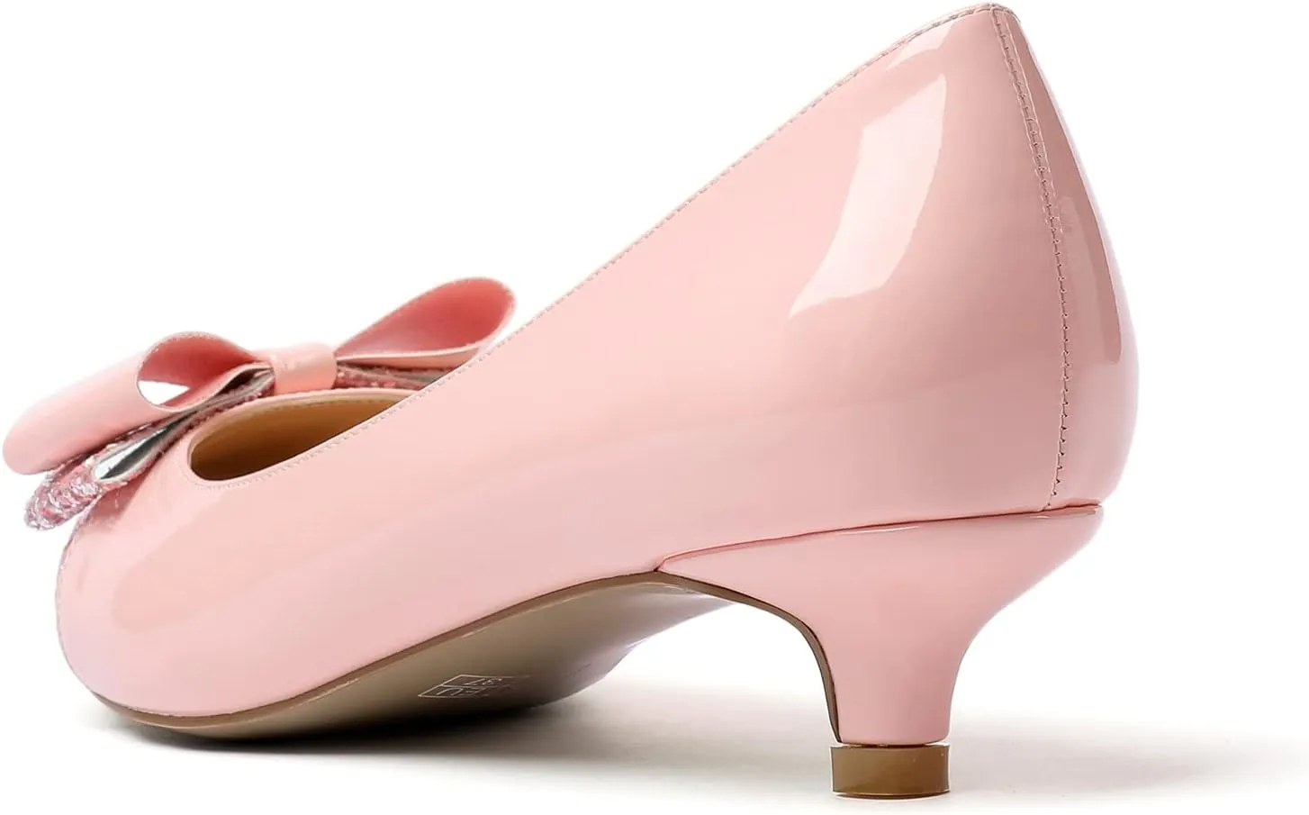 YODEKS Women's Round Toe Pumps, High Heel Slip on, Bow Knotted Heels for Pary Dress Work Office Workplace