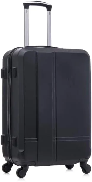 YOUGLE Luggage Set of 3 (20/24/28) Wheeled ABS Durable and Lightweight Spinner Hard Shell Luggage Multi-Purpose Convenient and Easy to Carry (Black   ABS)
