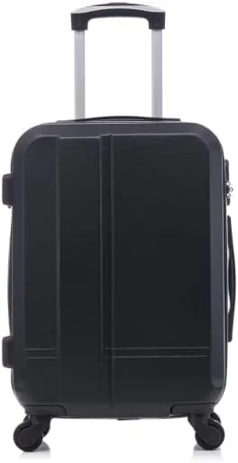 YOUGLE Luggage Set of 3 (20/24/28) Wheeled ABS Durable and Lightweight Spinner Hard Shell Luggage Multi-Purpose Convenient and Easy to Carry (Black   ABS)
